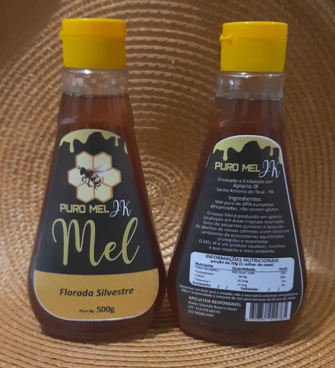 bisnaga de mel jk 500 gramas